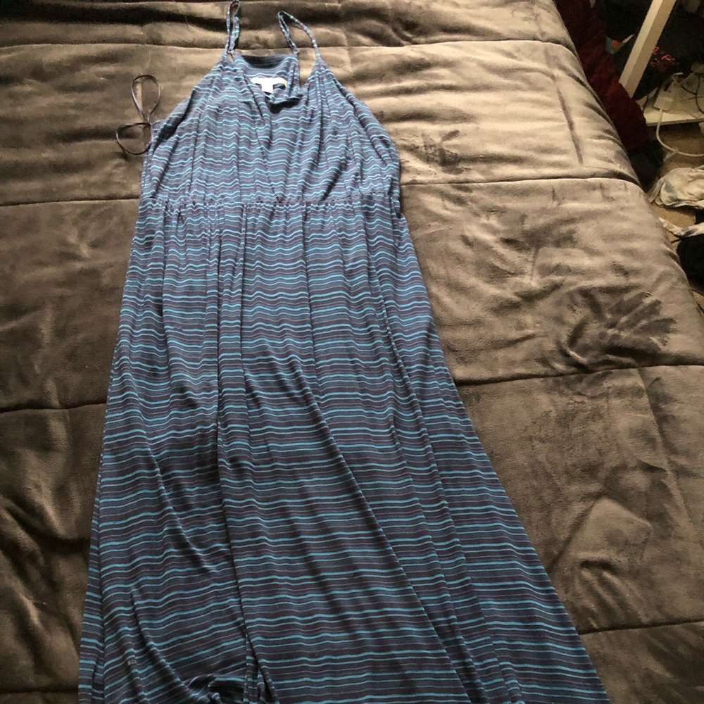 Lauren Conrad Navy striped Maxi Dress